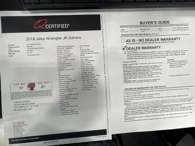 2018 Jeep Wrangler Sahara