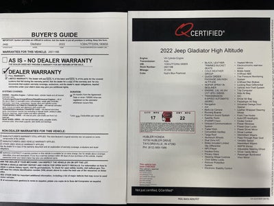 2022 Jeep Gladiator High Altitude