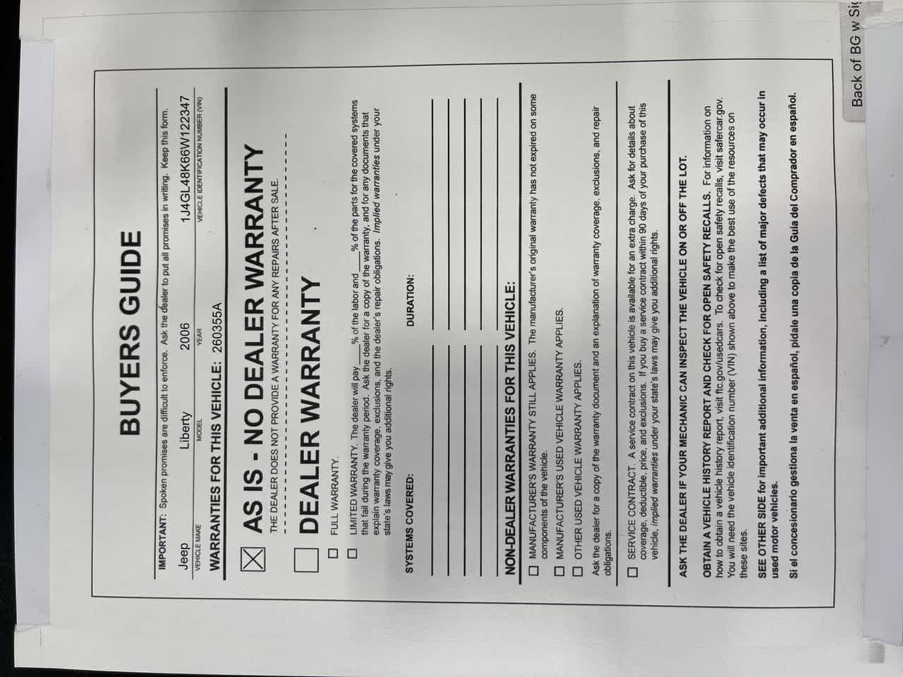 2006 Jeep Liberty Sport