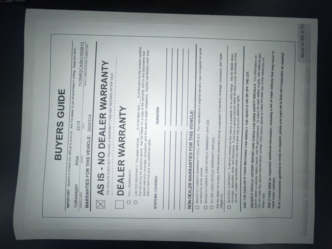 2019 Volkswagen Atlas 3.6L V6 SEL Premium