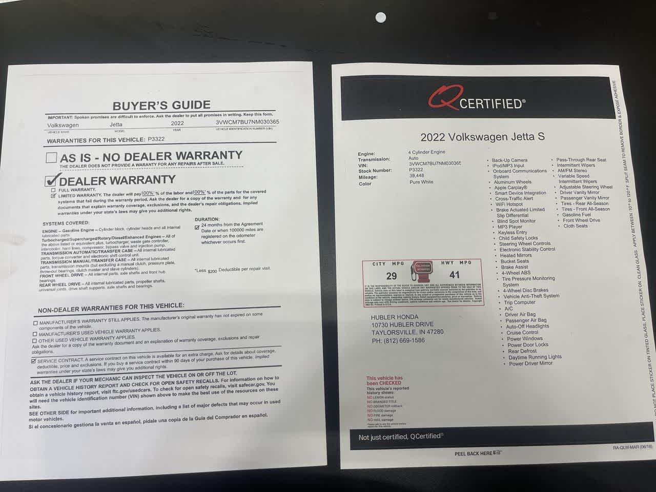 2022 Volkswagen Jetta S