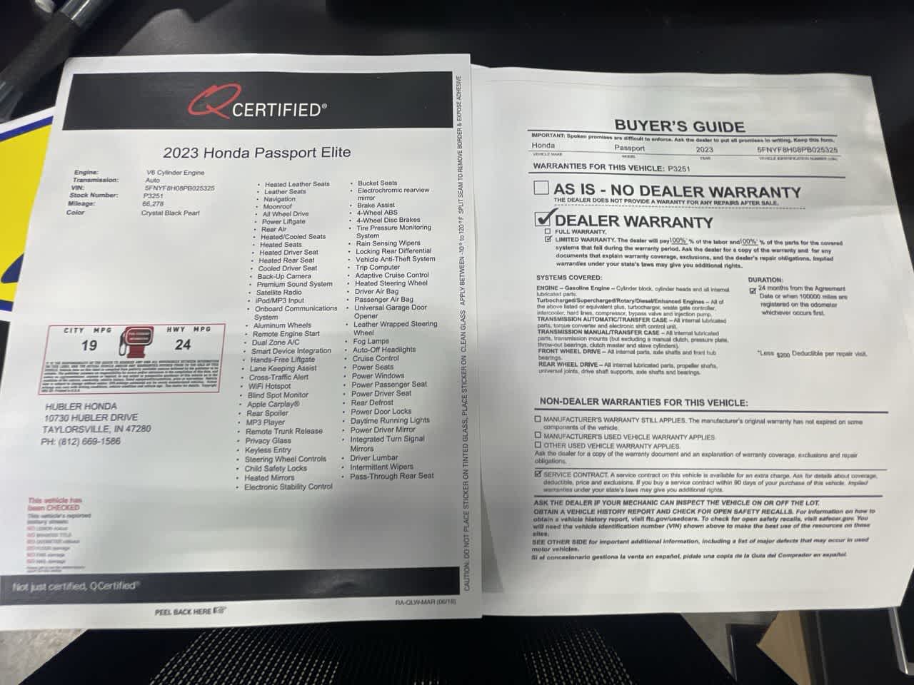 2023 Honda Passport Elite