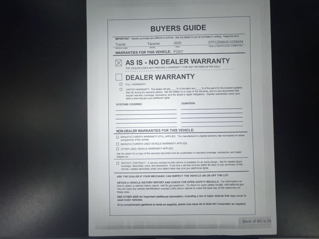 2020 Toyota Tacoma TRD Sport