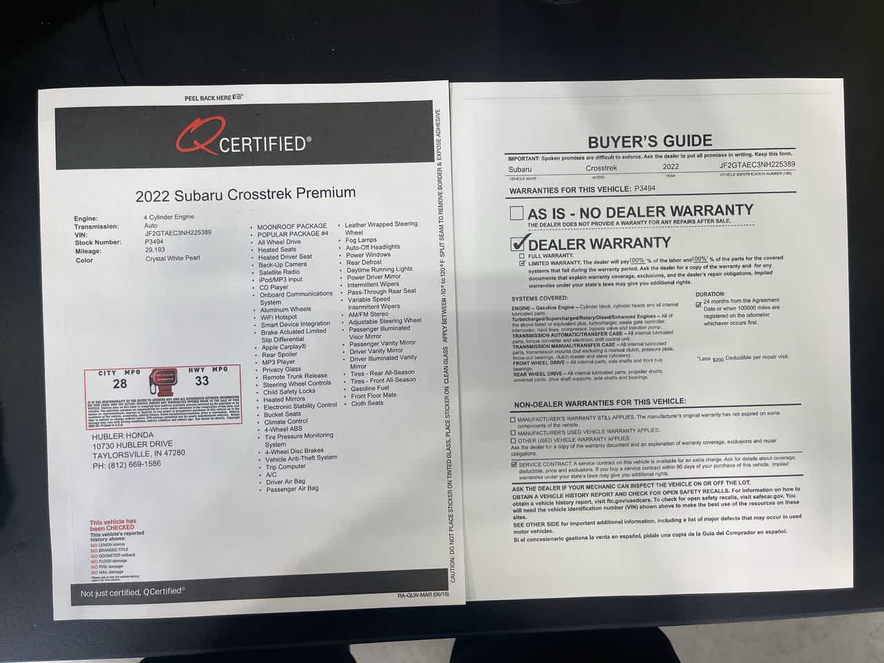 2022 Subaru Crosstrek Premium