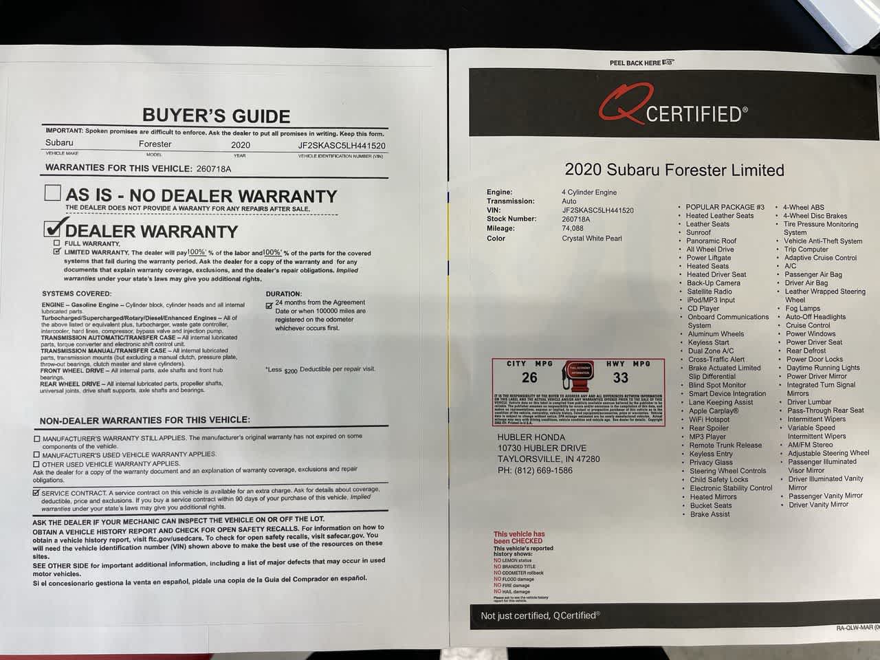 2020 Subaru Forester Limited