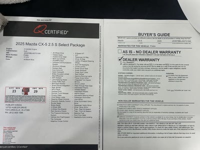 2025 Mazda Mazda CX-5 2.5 S Select Package