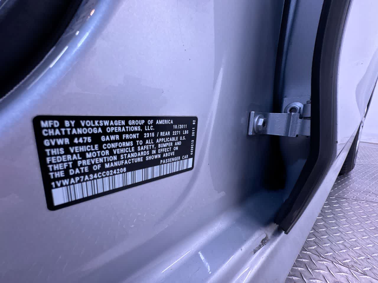 2012 Volkswagen Passat S