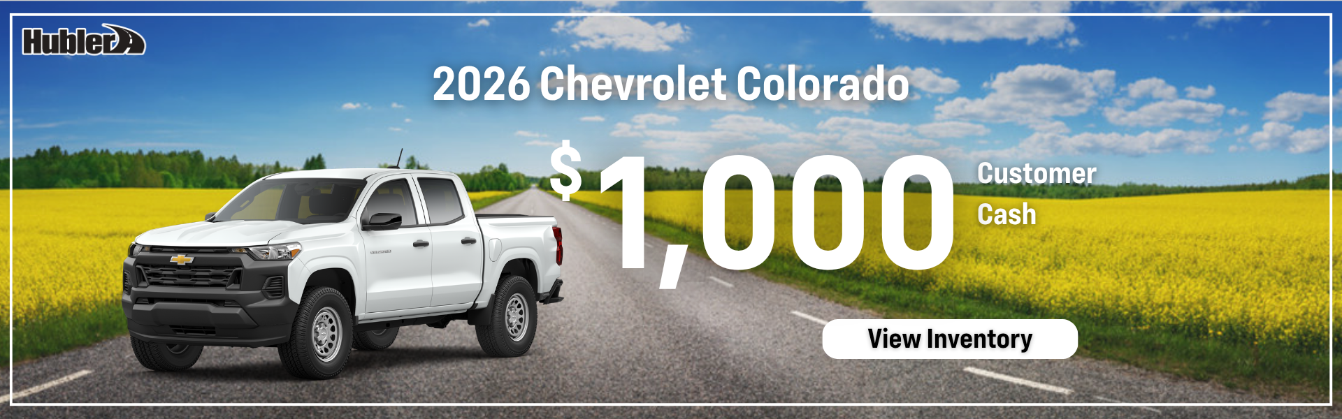 Chevrolet Colorado Customer Cash Offer - $1,000 off MSRP