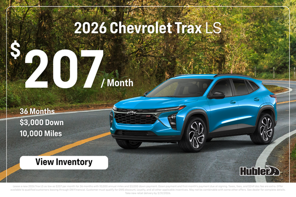 Chevrolet Trax Lease Offer - $207/mo for 36 mo