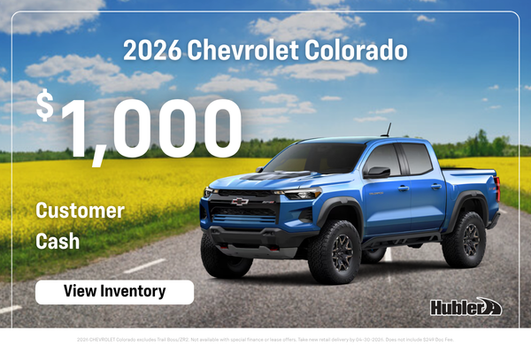 Chevrolet Colorado Customer Cash Offer - $1,000 off MSRP