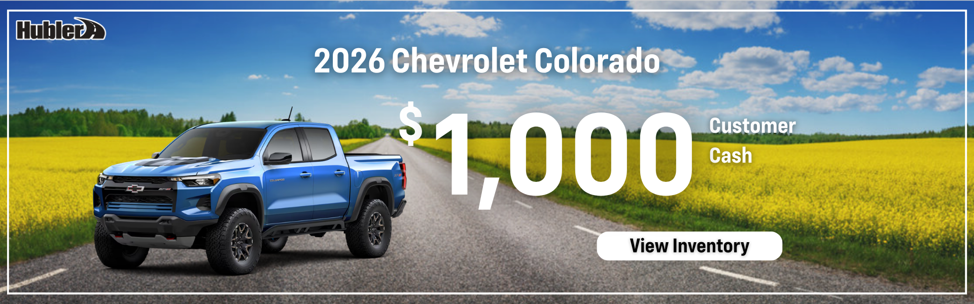 Chevrolet Colorado Customer Cash Offer - $1,000 off MSRP